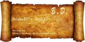 Bodnár Dolli névjegykártya